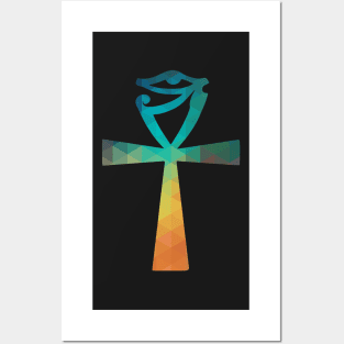 Rainbow egyptian symbol of wisdom Posters and Art